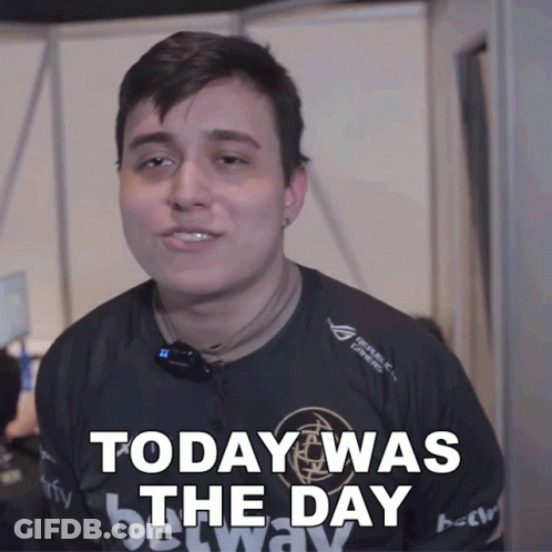 Man Wearing Today Was The Day Shirt GIF