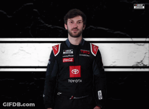 Man Wearing Toyota And Coca-Cola Uniform GIF