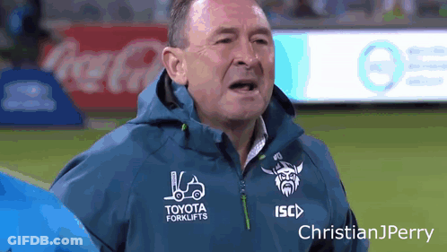 Man Wearing Toyota Forklifts Jacket GIF