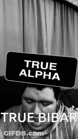 Man Wearing True Alpha Sign GIF