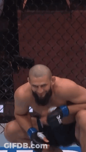 Man Wearing UFC Boxing Gloves GIF