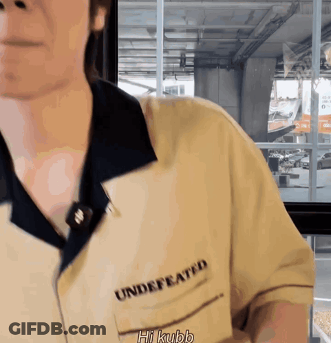 Man Wearing Undefeated Shirt GIF