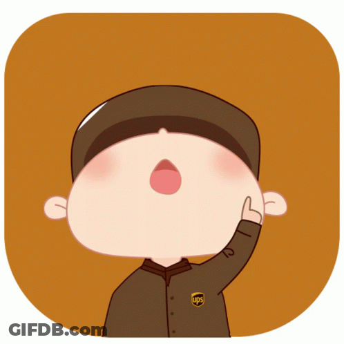 Man Wearing UPS Shirt GIF