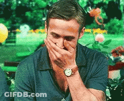Man Wearing Watch Covering Mouth GIF