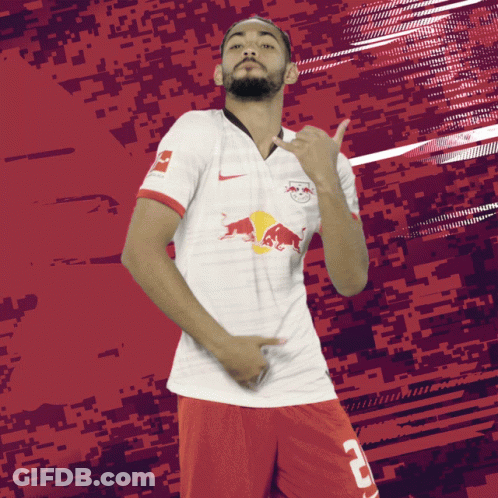 Man Wearing White Jersey With Red Bull GIF