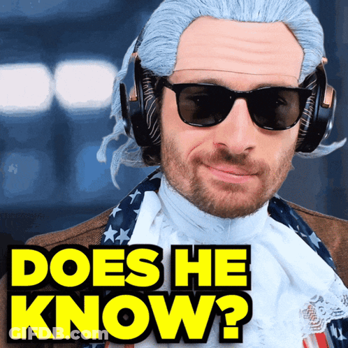 Man Wearing Wig And Sunglasses Does He Know GIF