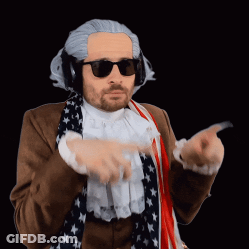 Man Wearing Wig And Sunglasses Pointing GIF
