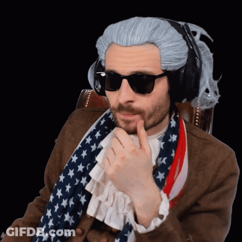 Man Wearing Wig And Sunglasses Shushing GIF