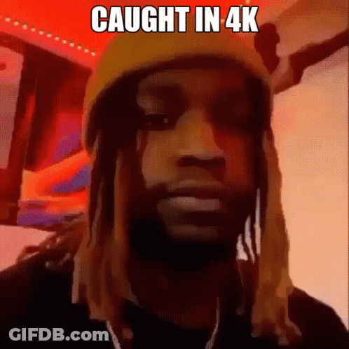 Man Wearing Yellow Hat Caught In 4K GIF