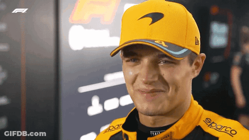 Man Wearing Yellow Sparco Hat Smiling GIF
