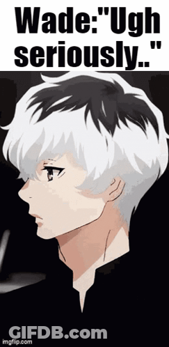Man White Hair Black Highlights Wade Ugh Seriously GIF