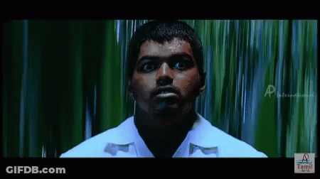 Man White Shirt Blue Light From Head GIF