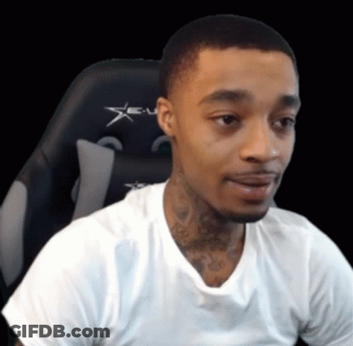 Man White Shirt On Gaming Chair With Star GIF