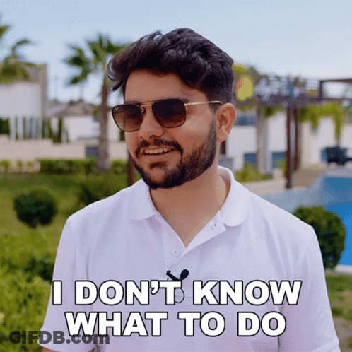 Man White Shirt Sunglasses Says I Don't Know GIF