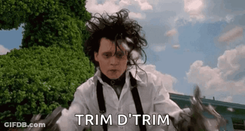 Man White Shirt Suspenders Scissors Saying Trim D Trim GIF