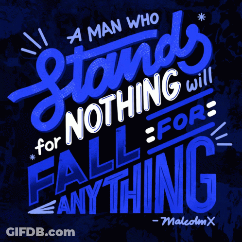 Man Who Stands For Nothing Will Fall For Anything Malcolm X GIF