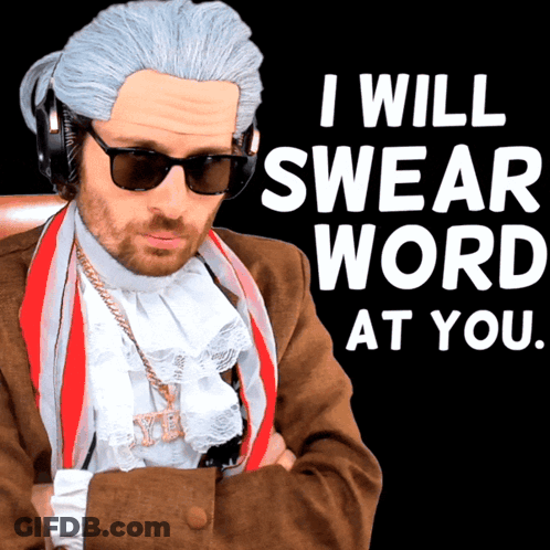 Man Wig Sunglasses I Will Swear Word At You GIF