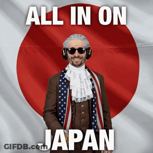 Man Wig Sunglasses Japanese Flag All In On Japan GIF