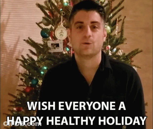 Man Wishes Happy Healthy Holiday GIF