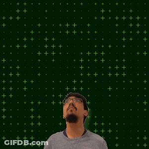 Man With 0 + 3 On Green Background GIF