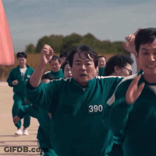 Man With 390 On Shirt GIF