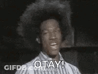 Man With Afro Giving OK Sign GIF