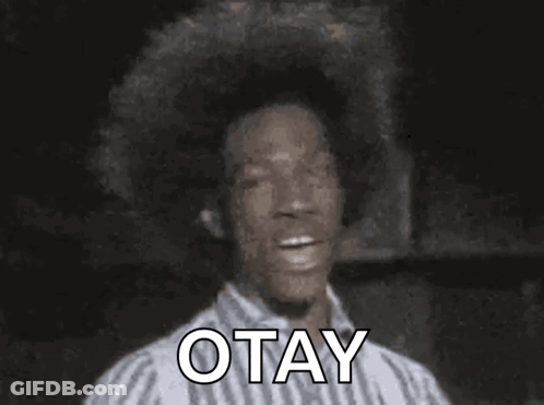 Man With Afro Making OK Sign Otay GIF