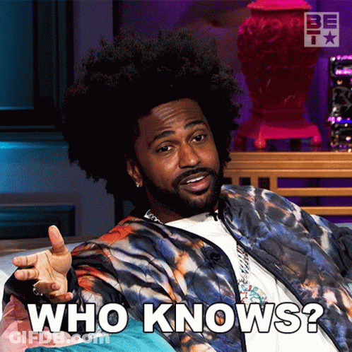 Man With Afro Says Who Knows GIF