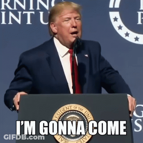 Man With American Flag Saying Good Morning GIF