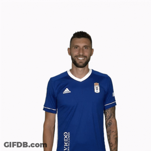 Man With Arm Tattoo In Blue Adidas Shirt GIF