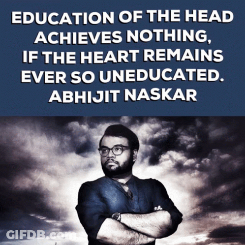 Man With Arms Crossed In Front Of Cloudy Sky Quote By Abhijit Naskar GIF