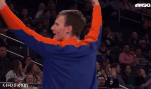 Man With Arms In Air Saying MSG GIF