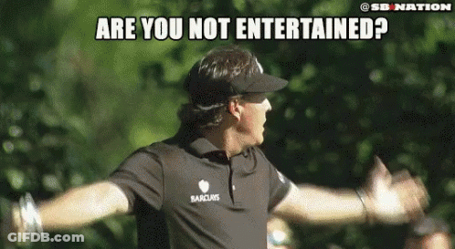 Man With Arms Outstretched Are You Not Entertained GIF