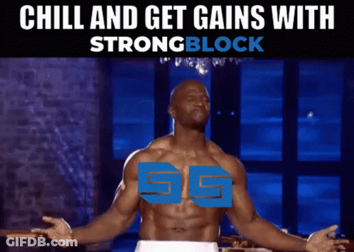 Man With Arms Outstretched Chill Get Gains Strongblock GIF
