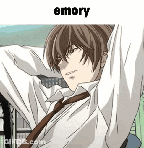 Man With Arms Outstretched Saying Emory GIF