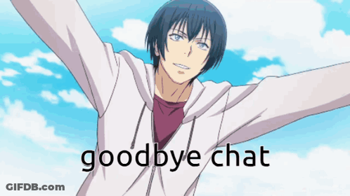 Man With Arms Outstretched Saying Goodbye Chat GIF