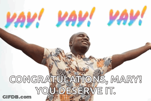Man With Arms Outstretched Saying Yay GIF
