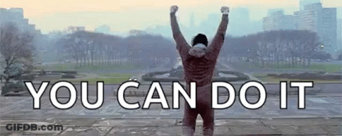 Man With Arms Up Saying You Can Do It GIF