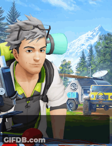 Man With Backpack And Microscope At Expedition Jeep GIF