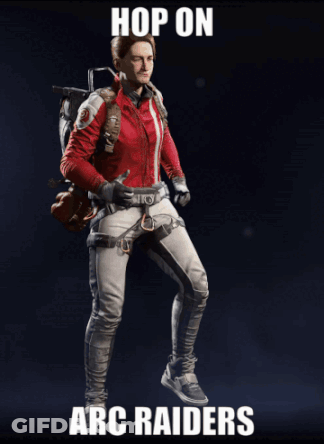 Man With Backpack Hop On Arc Raiders GIF