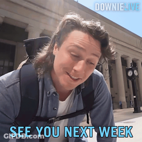 Man With Backpack Says See You Next Week GIF