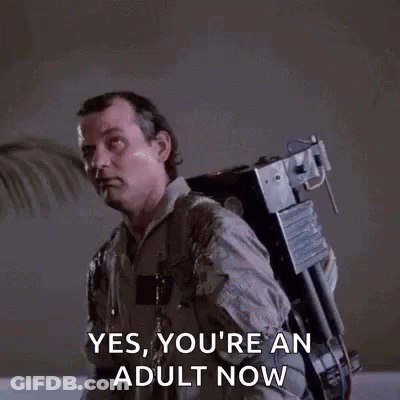 Man With Backpack Talking GIF