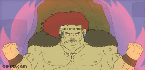 Man With Bad Mister Fuck Forehead Tattoo GIF