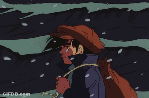 Man With Bag On Back GIF