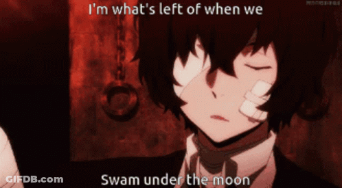 Man With Bandage I'm What's Left Of When We Swam Under The Moon GIF