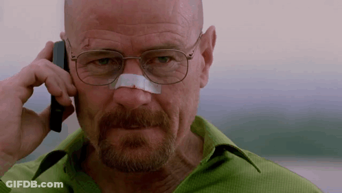 Man With Bandage On Nose Talking On Cell Phone GIF