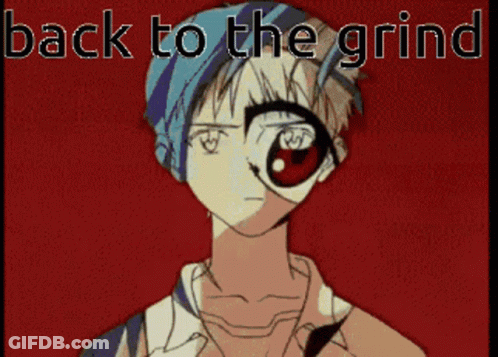 Man With Bandage Saying Back To The Grind GIF