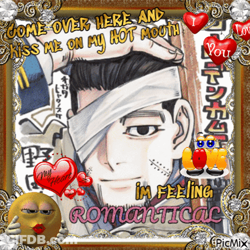 Man With Bandage Saying Come Over Here And Kiss Me On My Hot Mouth GIF
