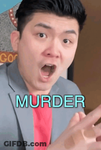 Man With Bandage Saying Murder GIF