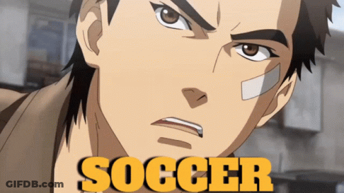 Man With Bandage Saying Soccer GIF
